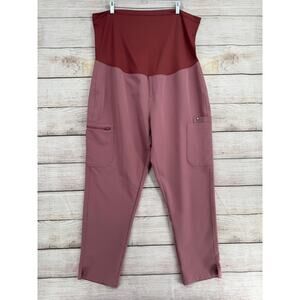 Figs Maternity Yola Scrub Pants Womens XXL Mineral Mauve Pink
